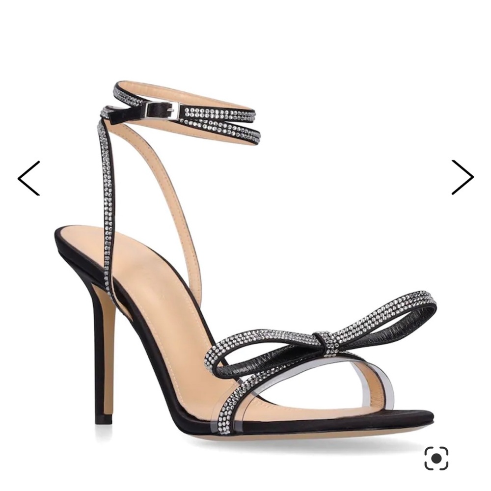 BNWB Mach & Mach 95 mm black French bow sandal
